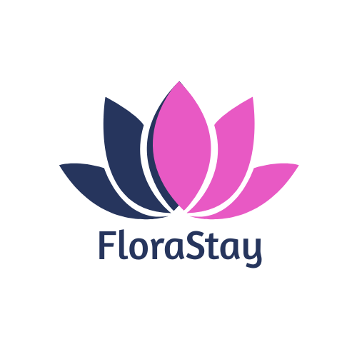 blue and white modern hotel logo