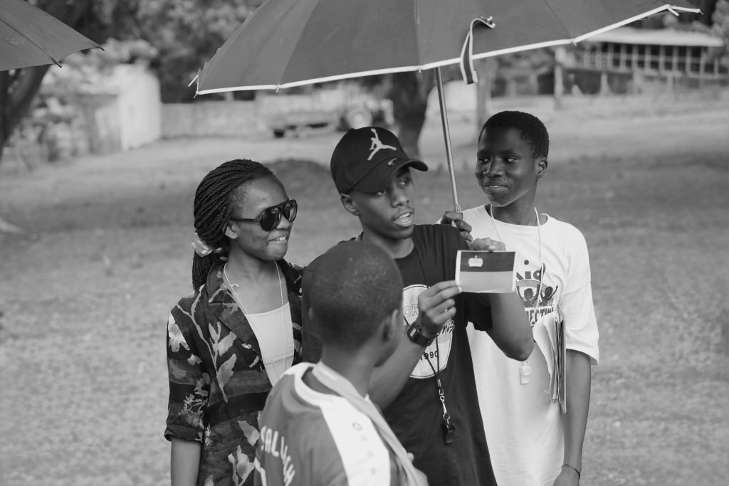 Youths on field work