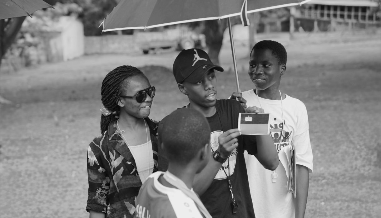 Youths on field work